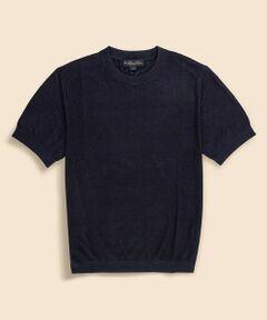 Brooks Brothers / ブルックス ブラザーズ ニット・セーター | リネン　クルーネック　ショートスリーブ　サマーセーター