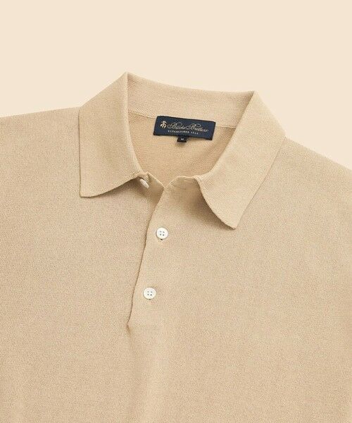 Brooks Brothers / ブルックス ブラザーズ ポロシャツ | ペーパーヤーン/ポリエステル ジョニーカラー ポロセーター | 詳細1