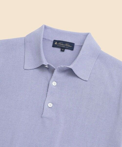 Brooks Brothers / ブルックス ブラザーズ ポロシャツ | ペーパーヤーン/ポリエステル ジョニーカラー ポロセーター | 詳細3