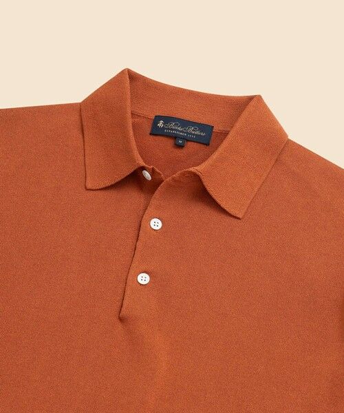 Brooks Brothers / ブルックス ブラザーズ ポロシャツ | ペーパーヤーン/ポリエステル ジョニーカラー ポロセーター | 詳細4