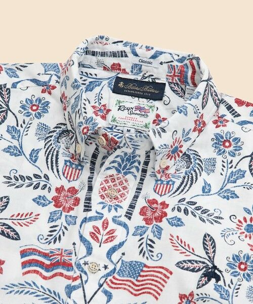 Brooks Brothers / ブルックス ブラザーズ シャツ・ブラウス | 【アメリカ建国250th記念】 Brooks Brothers × Reyn Spooner コットン/ポリエステル ボタンダウン アロハシャツ | 詳細1