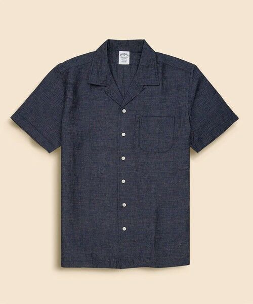 Brooks Brothers / ブルックス ブラザーズ シャツ・ブラウス | コットン/リネン キャンプシャツ(ネイビー)