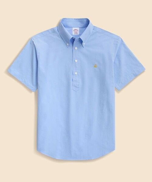 Brooks Brothers / ブルックス ブラザーズ シャツ・ブラウス | コットンボイル　GFロゴ　ショートスリーブ　プルオーバーシアーシャツ（ブルー）