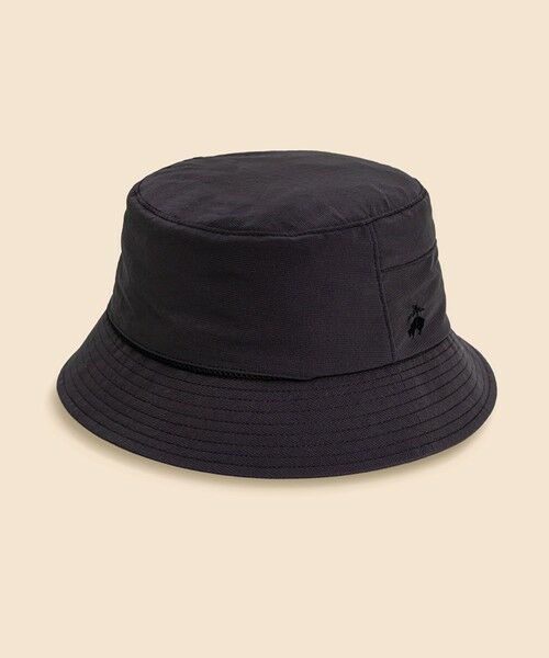 Brooks Brothers / ブルックス ブラザーズ ハット | ポリエステル　GFロゴ　ブリーザブル　レインハット（ブラック）