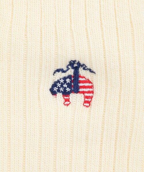 Brooks Brothers / ブルックス ブラザーズ ソックス | 【アメリカ建国250th記念】 コットンブレンド　星条旗GFロゴ　クルーソックス | 詳細1
