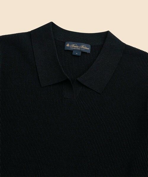 Brooks Brothers / ブルックス ブラザーズ ニット・セーター | コットン/ナイロン ショートスリーブ ジョニーカラー サマーセーター | 詳細2