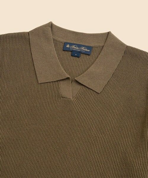 Brooks Brothers / ブルックス ブラザーズ ニット・セーター | コットン/ナイロン ショートスリーブ ジョニーカラー サマーセーター | 詳細5