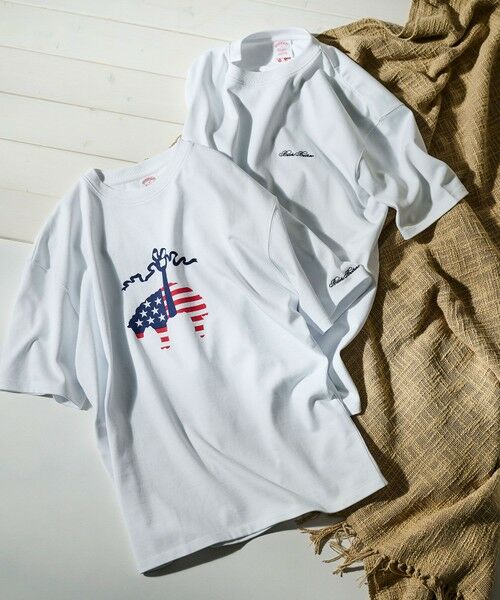 Brooks Brothers / ブルックス ブラザーズ Tシャツ | 【アメリカ建国250th記念】 USAコットンジャージー　ヘビーウェイト　星条旗GFプリント　Tシャツ | 詳細5