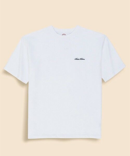 Brooks Brothers / ブルックス ブラザーズ Tシャツ | 【アメリカ建国250th記念】 USAコットンジャージー　ヘビーウェイト　星条旗GFロゴ　Tシャツ（ホワイト）