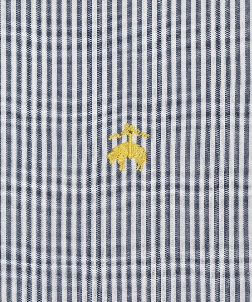 Brooks Brothers / ブルックス ブラザーズ シャツ・ブラウス | コットン/ペーパーヤーン GFロゴ ストライプ ショートスリーブ カジュアルシャツ Traditional Fit | 詳細4