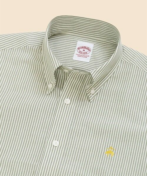 Brooks Brothers / ブルックス ブラザーズ シャツ・ブラウス | コットン/ペーパーヤーン GFロゴ ストライプ ショートスリーブ カジュアルシャツ Traditional Fit | 詳細6