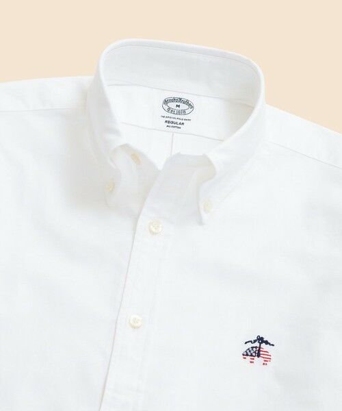 Brooks Brothers / ブルックス ブラザーズ シャツ・ブラウス | 【アメリカ建国250th記念】オックスフォード 星条旗GFロゴ ポロカラーシャツ Regular Fit | 詳細2