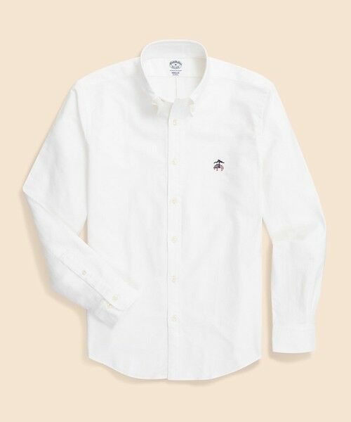 Brooks Brothers / ブルックス ブラザーズ シャツ・ブラウス | 【アメリカ建国250th記念】オックスフォード 星条旗GFロゴ ポロカラーシャツ Regular Fit(ホワイト)