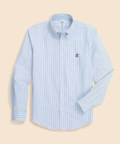 Brooks Brothers / ブルックス ブラザーズ シャツ・ブラウス | 【アメリカ建国250th記念】オックスフォード　星条旗GFロゴ　キャンディストライプ　ポロカラーシャツ　Regular Fit