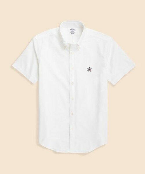 Brooks Brothers / ブルックス ブラザーズ シャツ・ブラウス | 【アメリカ建国250th記念】 ◆オンラインストア限定◆ オックスフォード 星条旗GF ショートスリーブ ポロカラーシャツ Regular Fit(ホワイト)
