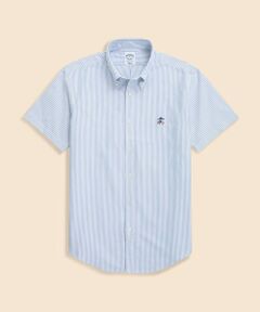 Brooks Brothers / ブルックス ブラザーズ シャツ・ブラウス | 【アメリカ建国250th記念】 ◆オンラインストア限定◆ オックスフォード　星条旗GF　キャンディストライプ　ショートスリーブ　ポロカラーシャツ　Regular Fit