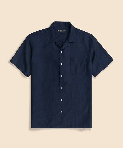 Brooks Brothers / ブルックス ブラザーズ シャツ・ブラウス | リヨセル／リネン　キャンプシャツ（ネイビー）