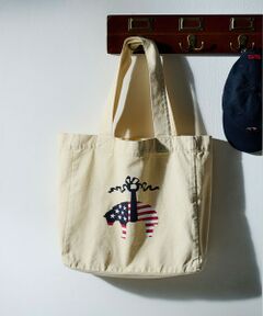 Brooks Brothers / ブルックス ブラザーズ トートバッグ | 【アメリカ建国250th記念】 コットンキャンバス　星条旗GFロゴプリント　トートバッグ