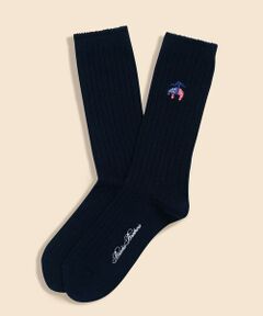 Brooks Brothers / ブルックス ブラザーズ ソックス | 【アメリカ建国250th記念】 コットンブレンド　星条旗GFロゴ　クルーソックス ＜ウィメンズ＞