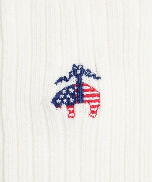 Brooks Brothers / ブルックス ブラザーズ ソックス | 【アメリカ建国250th記念】 コットンブレンド　星条旗GFロゴ　クルーソックス ＜ウィメンズ＞ | 詳細1