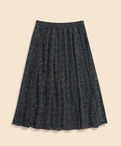 Brooks Brothers / ブルックス ブラザーズ ロング・マキシ丈スカート | ポリエステル　BBロゴ　アソートドットプリント　シアー　ソフトプリーツ　ミディスカート
