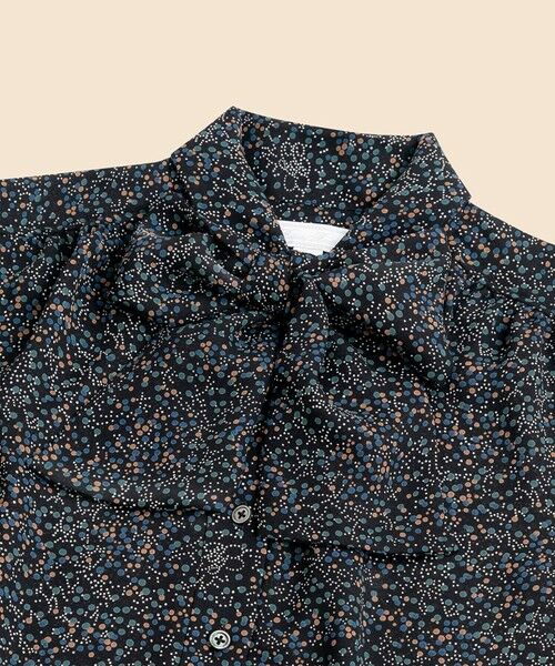 Brooks Brothers / ブルックス ブラザーズ シャツ・ブラウス | ポリエステル BBロゴ アソートドットプリント シアー ボウブラウス | 詳細3