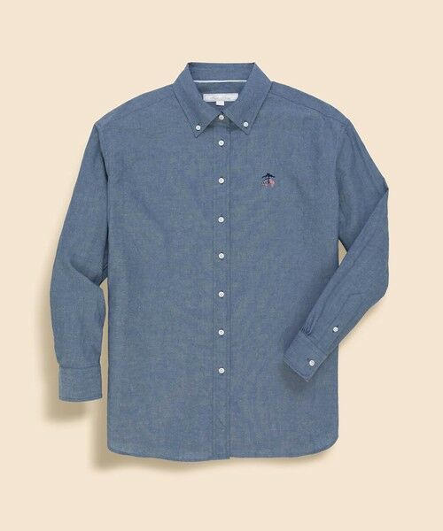 Brooks Brothers / ブルックス ブラザーズ シャツ・ブラウス | 【アメリカ建国250th記念】 コットンシャンブレー　星条旗GFロゴ　オーバーサイズ　ボタンダウンシャツ　＜ウィメンズ＞ | 詳細1