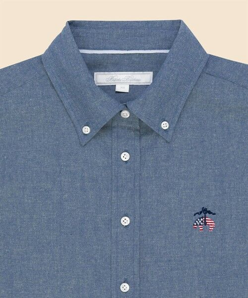 Brooks Brothers / ブルックス ブラザーズ シャツ・ブラウス | 【アメリカ建国250th記念】 コットンシャンブレー　星条旗GFロゴ　オーバーサイズ　ボタンダウンシャツ　＜ウィメンズ＞ | 詳細3
