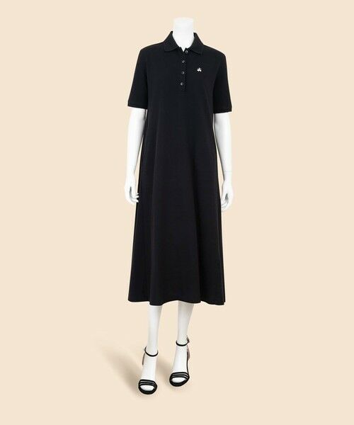 Brooks Brothers / ブルックス ブラザーズ ロング・マキシ丈ワンピース | コットンピケ GFロゴ リラックスフィット ハーフスリーブ ポロシャツワンピース | 詳細3