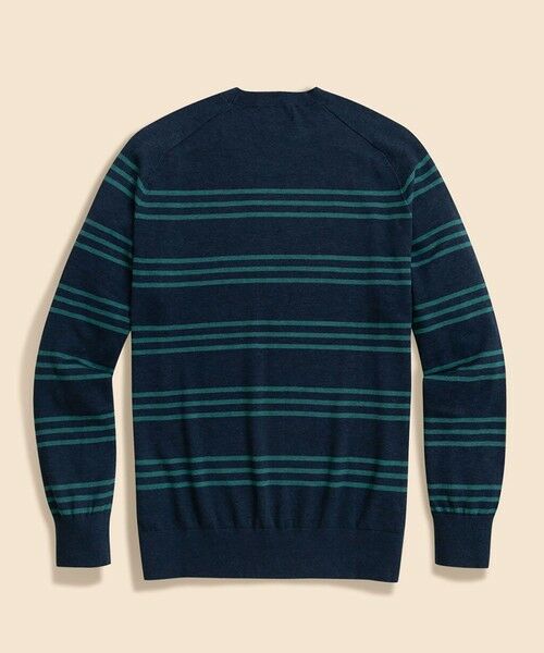 Brooks Brothers / ブルックス ブラザーズ ニット・セーター | スーピマコットン　トリプルストライプ　サドルショルダー　クルーネックセーター | 詳細1