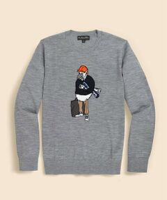 Brooks Brothers / ブルックス ブラザーズ ニット・セーター | メリノウール　アーキテクトヘンリーインターシャ　クルーネックセーター