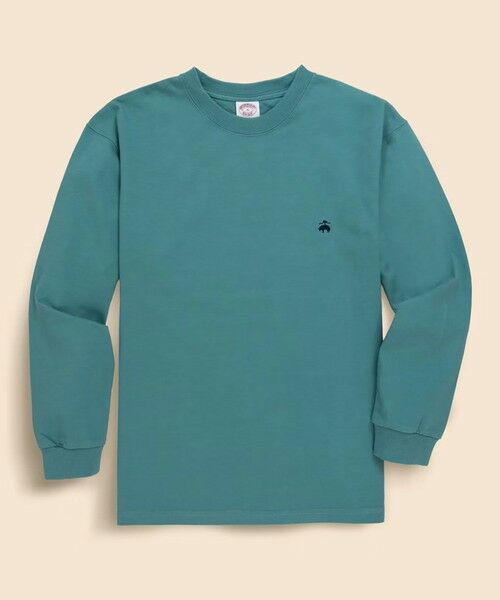Brooks Brothers / ブルックス ブラザーズ Tシャツ | USAコットンジャージー GFロゴ ロングスリーブ Tシャツ(グリーン)