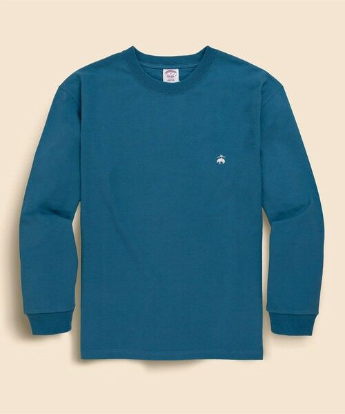 Brooks Brothers / ブルックス ブラザーズ Tシャツ | USAコットンジャージー GFロゴ ロングスリーブ Tシャツ(ブルー)