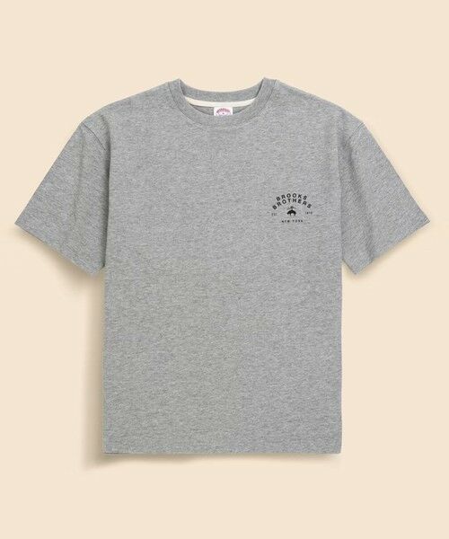 Brooks Brothers / ブルックス ブラザーズ Tシャツ | USAコットンジャージー ヘビーウェイト グラフィックロゴ Tシャツ(グレー)