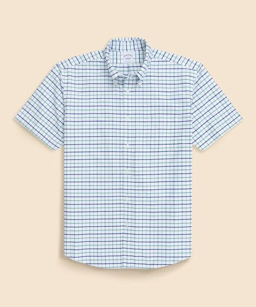 Brooks Brothers / ブルックス ブラザーズ シャツ・ブラウス | オックスフォード　シーズナルパターン　ショートスリーブ　フライデーシャツ（ブルー）