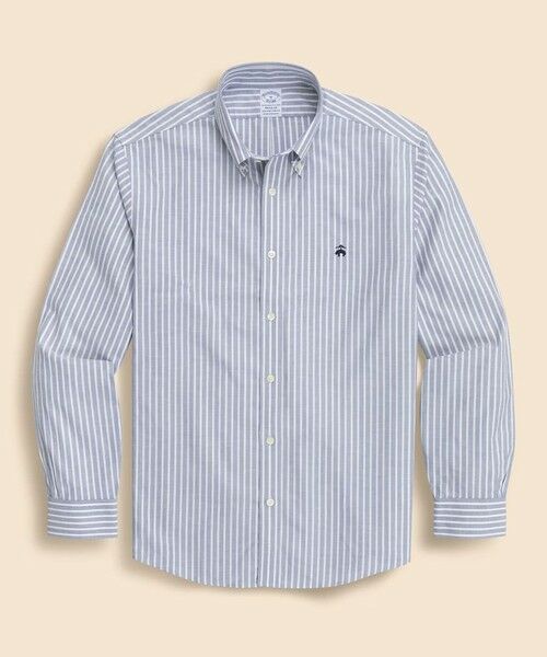 Brooks Brothers / ブルックス ブラザーズ シャツ・ブラウス | ストレッチオックスフォード GFロゴ ストライプ カジュアルシャツ Regular Fit(ネイビー)