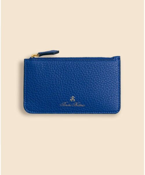 Brooks Brothers / ブルックス ブラザーズ カードケース・名刺入れ・定期入れ | カウレザー　GFロゴ　フラグメントケース（ブルー）