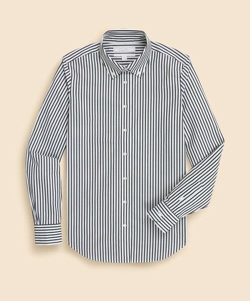 Brooks Brothers / ブルックス ブラザーズ シャツ・ブラウス | スーピマコットンストレッチ　ベンガルストライプ　ボタンダウンシャツ　Classic Fit（ブラック）