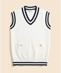 Brooks Brothers / ブルックス ブラザーズ ベスト | ビスコース／ポリエステル　GFメタルボタン　テニスベスト