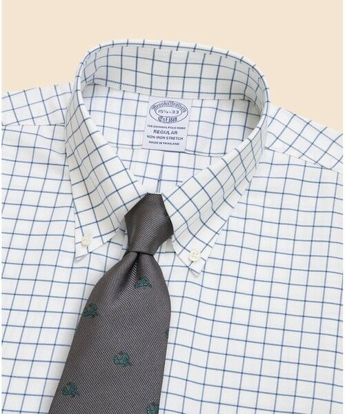 Brooks Brothers / ブルックス ブラザーズ シャツ・ブラウス | ストレッチヘリンボーン　　チェック　ドレスシャツ　Regular Fit | 詳細7