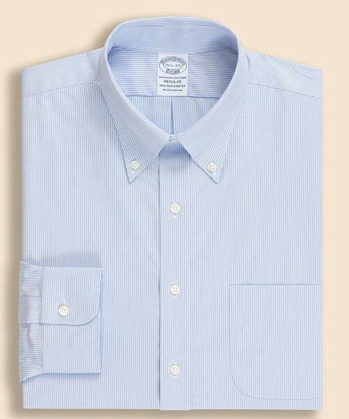 Brooks Brothers / ブルックス ブラザーズ シャツ・ブラウス | ストレッチドビー　ピンストライプ　ドレスシャツ　Regular Fit（ブルー）