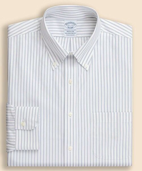 Brooks Brothers / ブルックス ブラザーズ シャツ・ブラウス | ストレッチドビー　トリプルストライプ　ドレスシャツ　Regular Fit（ブルー）