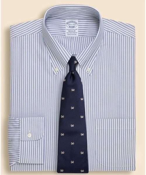 Brooks Brothers / ブルックス ブラザーズ シャツ・ブラウス | ストレッチロイヤルオックスフォード　ストライプ　ドレスシャツ　Regular Fit（ブルー）