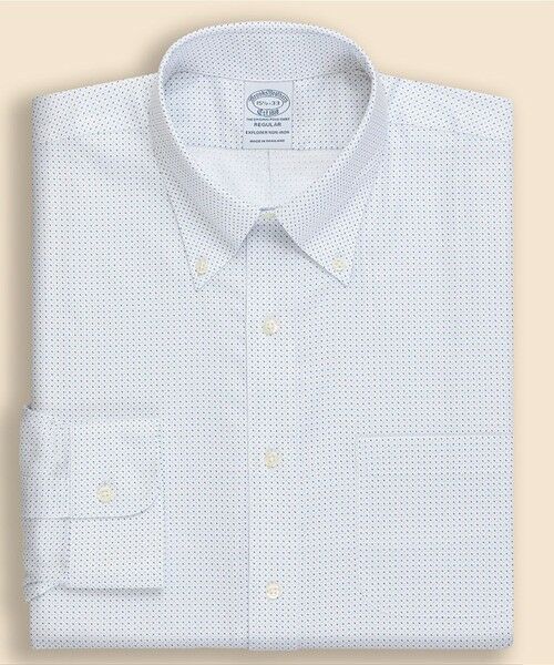 Brooks Brothers / ブルックス ブラザーズ シャツ・ブラウス | Brooks Brothers Explorer　ノンアイロン　マイクロプリント　ドレスシャツ　Regular Fit（ブルー）