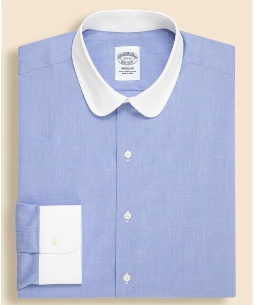 Brooks Brothers / ブルックス ブラザーズ シャツ・ブラウス | スーピマコットン ポプリン ゴルフカラー クレリック ドレスシャツ Regular Fit | 詳細1