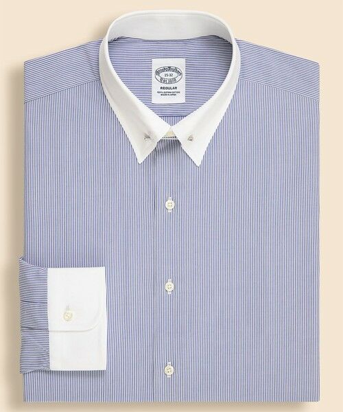 Brooks Brothers / ブルックス ブラザーズ シャツ・ブラウス | スーピマコットン　ブロードクロス　ピンストライプ　ピンホールカラー　クレリック　ドレスシャツ　Regular Fit | 詳細1