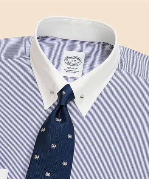 Brooks Brothers / ブルックス ブラザーズ シャツ・ブラウス | スーピマコットン　ブロードクロス　ピンストライプ　ピンホールカラー　クレリック　ドレスシャツ　Regular Fit | 詳細2