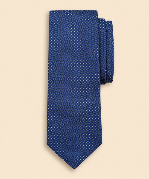 Brooks Brothers / ブルックス ブラザーズ ネクタイ | シルク　ジオメトリック　サークルモチーフタイ（ネイビー）