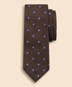 Brooks Brothers / ブルックス ブラザーズ ネクタイ | シルク　スクエア×メダリオンモチーフ　ジャカードタイ