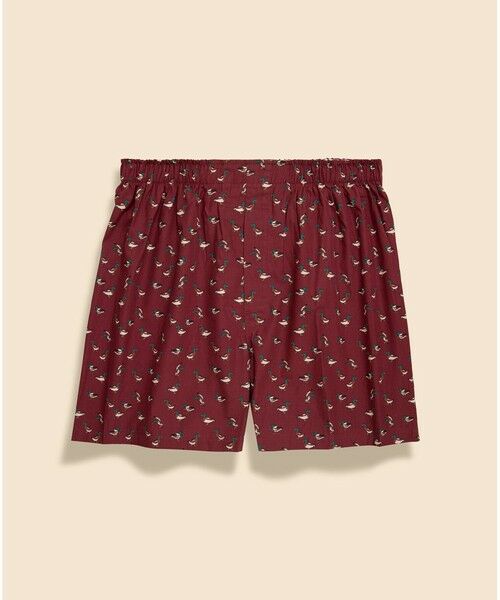 Brooks Brothers / ブルックス ブラザーズ トランクス | コットンブロードクロス　シーズナルモチーフプリント　ボクサーショーツ　Traditional Fit（バーガンディー）